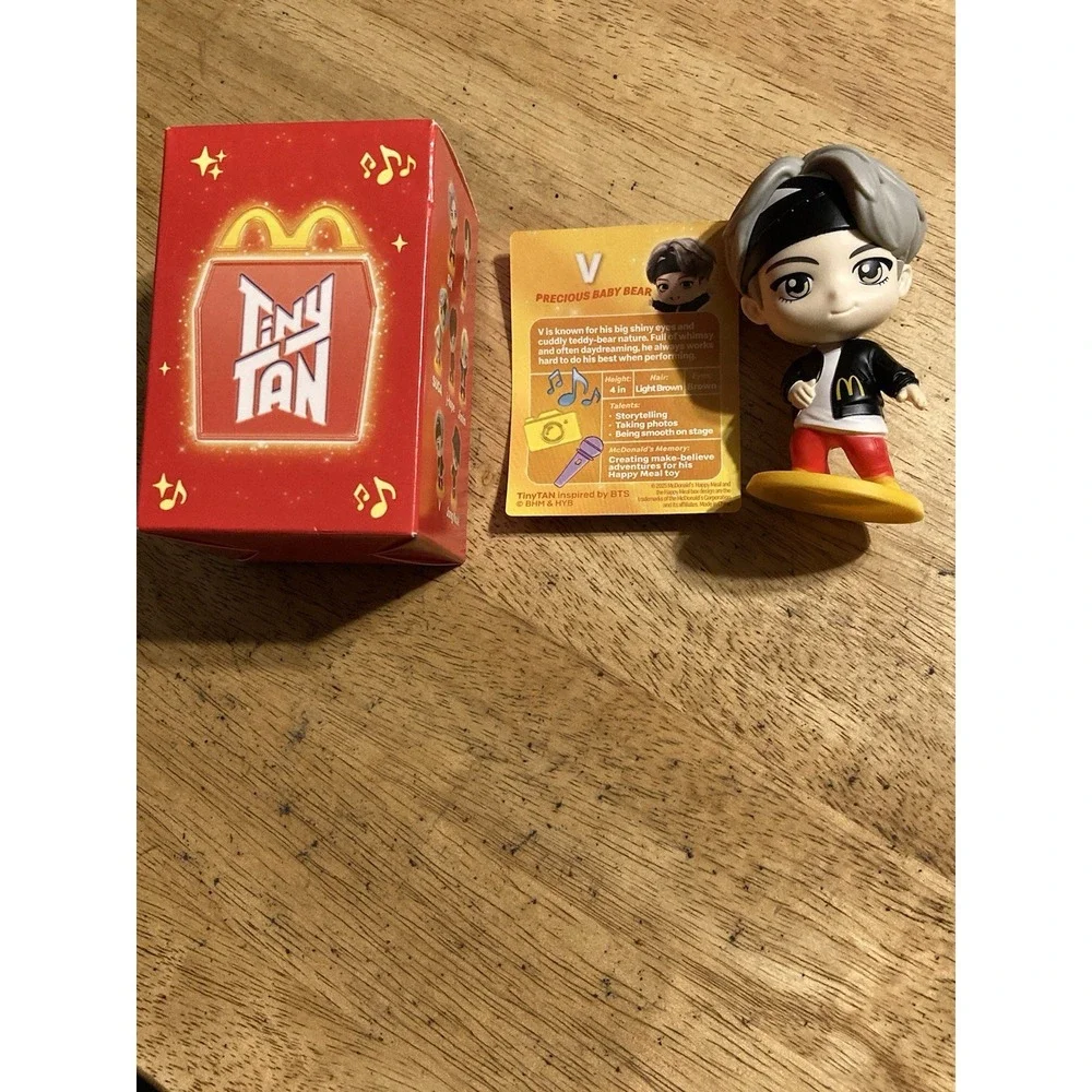McDonalds Tiny TAN BTS V Precious Teddy Bear 2025 Happy Meal Toy K-Pop